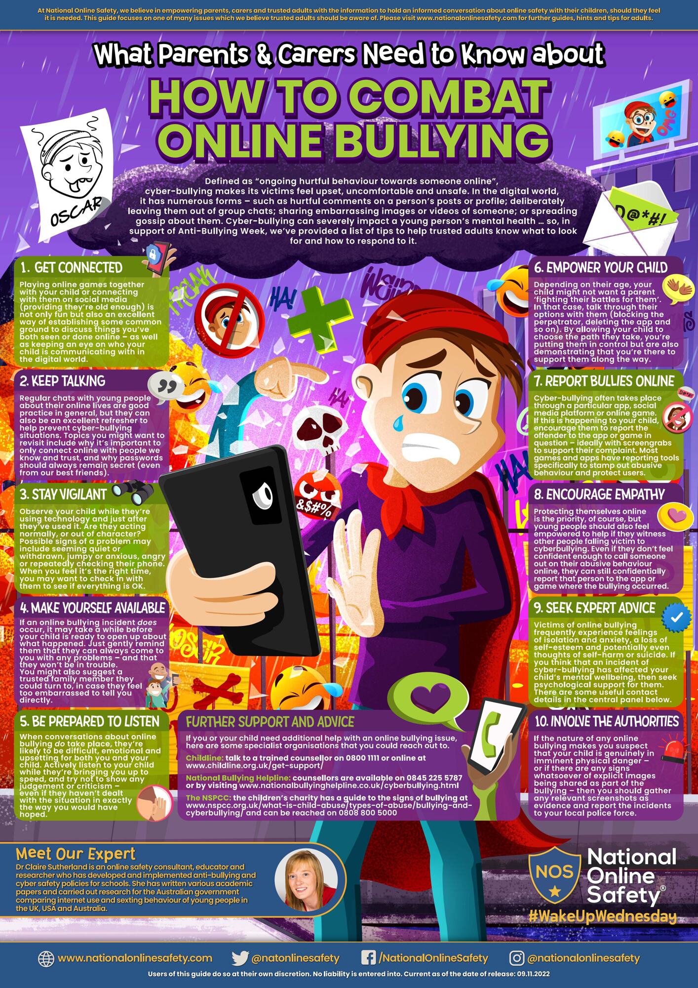 Combat online bullying