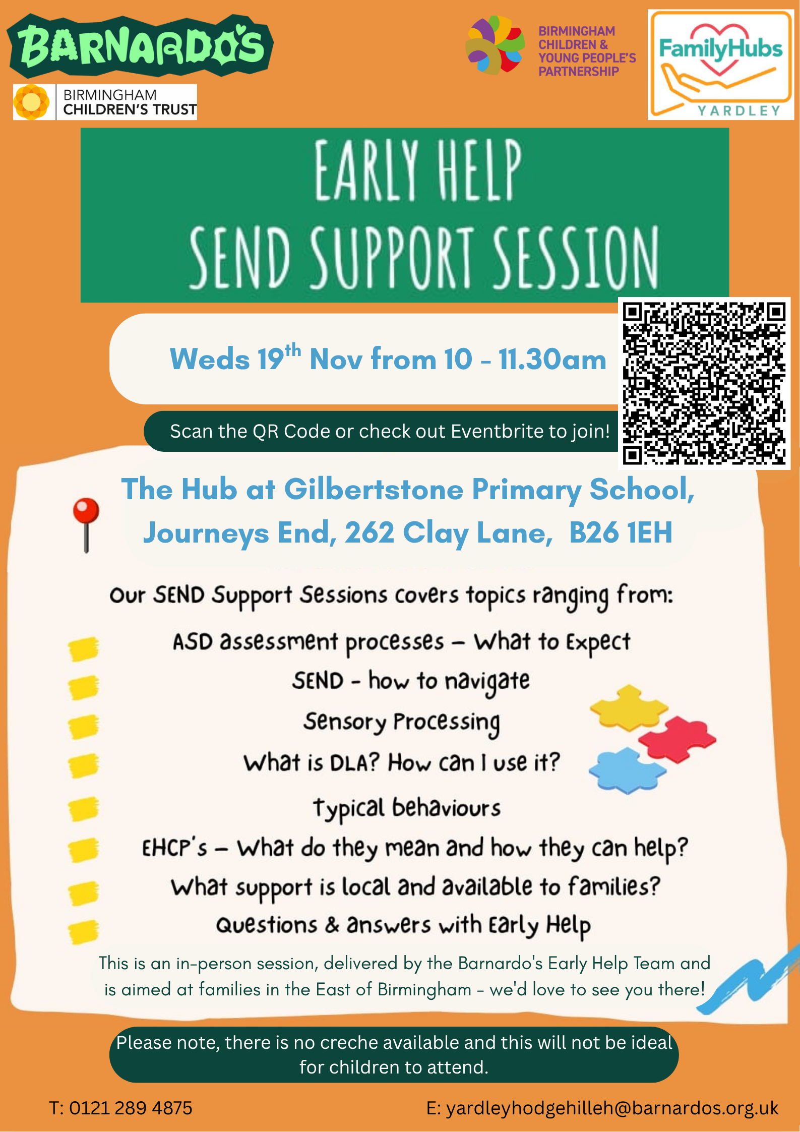 Early Help SEND Support Session Flyer 1