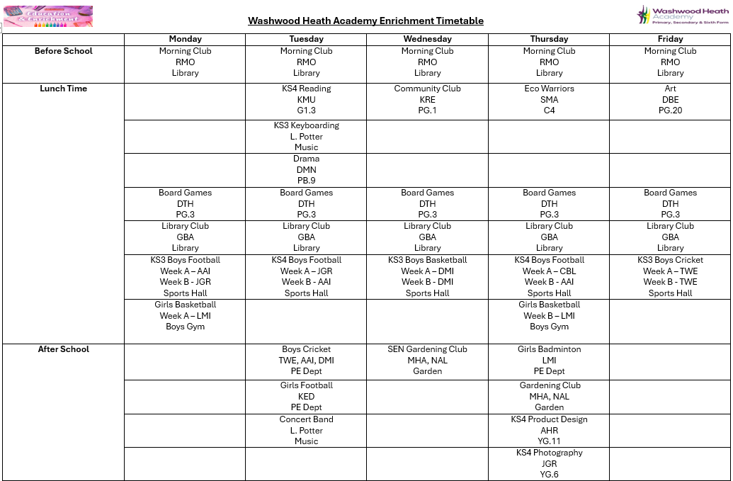Club timtable version 2