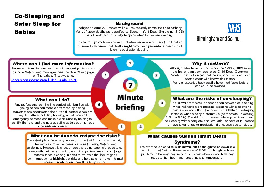 BSOL 7 Minute Briefing Co sleeping and Safer Sleep for Babies